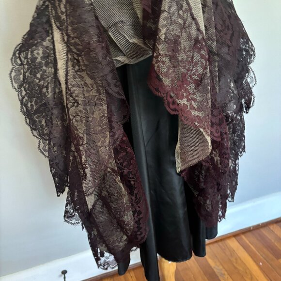 Vintage 1950 Lace and Velvet Holiday Prom Special Occasion Dress  Small - Picture 8 of 16